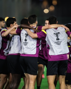 الحسين يختتم تدريباته استعدادا لمواجهة الأهلي القطري غدا